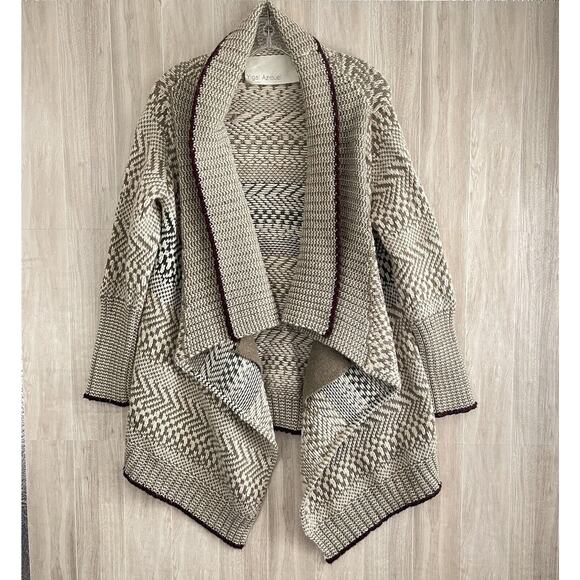YIGAL AZROUEL Open Cardigan Woman's Sz Small 70% Alpaca Knit Oversized Drape - Picture 1 of 15